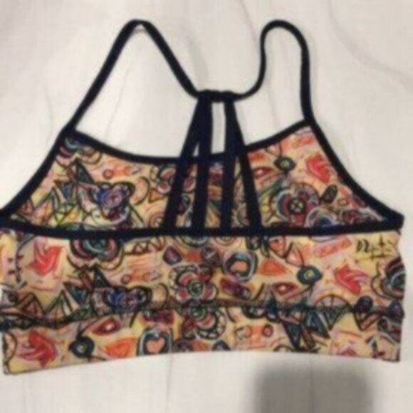 Joriki Women's Multicolor Abstract Floral Print Strappy Yoga Bra Top Size XS - Picture 7 of 7